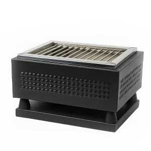 شواية فحم لون اسود ستانلس ستيل مربعة / مستطيلة