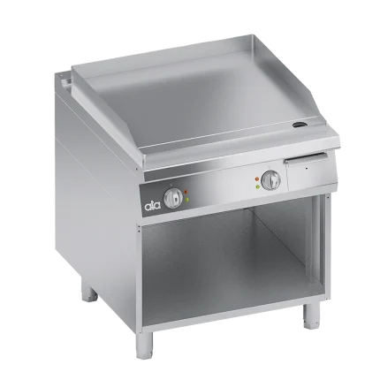 جريل غاز 90 سم سادة على قاعدة سفلية مفتوحة (Gas Griddle – Smooth Plate) من ATA